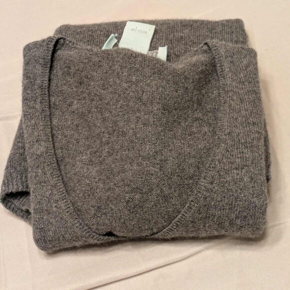 Celeste Cashmere Sweater Womens Small V Neck Pullover Gray Top - Picture 6 of 10